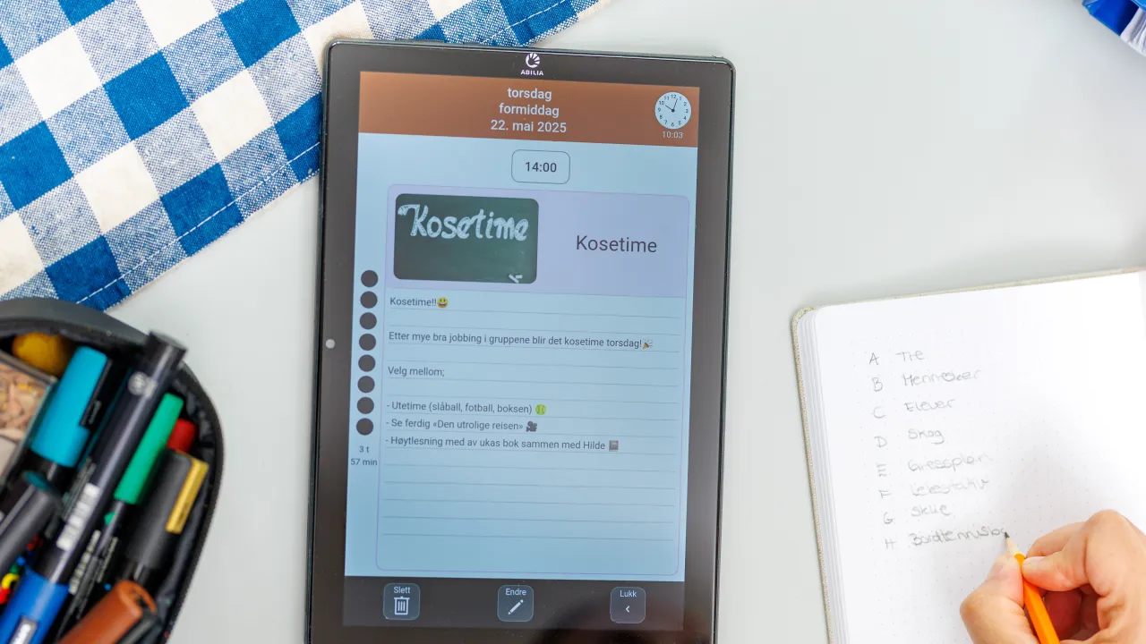 MEMOplanner medium aktivitet med notat