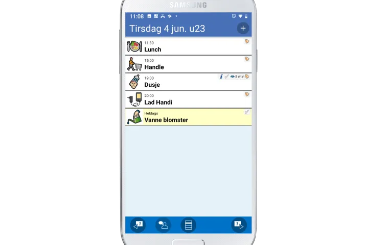 HandiKalender Android Listvy 