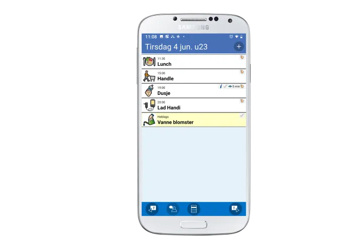 HandiKalender Android Listvy