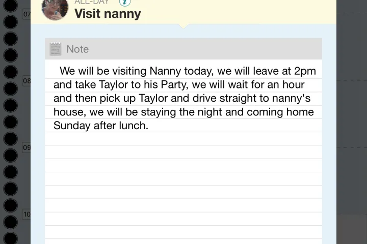 Notes for upcoming events