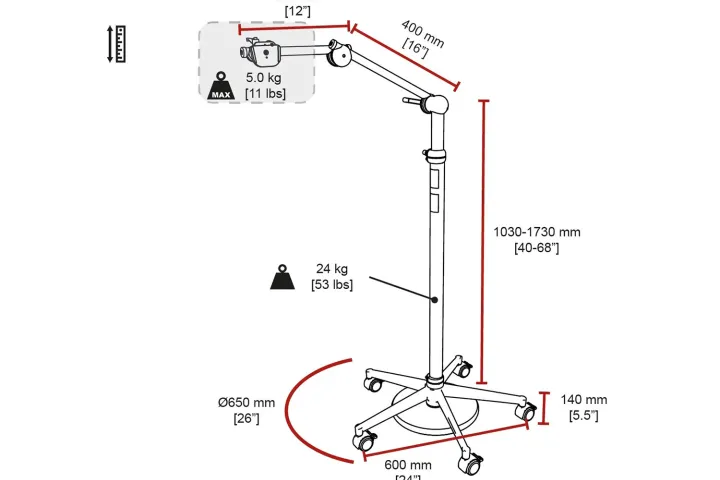 Rehadapt FS_pentalock_dimensjoner