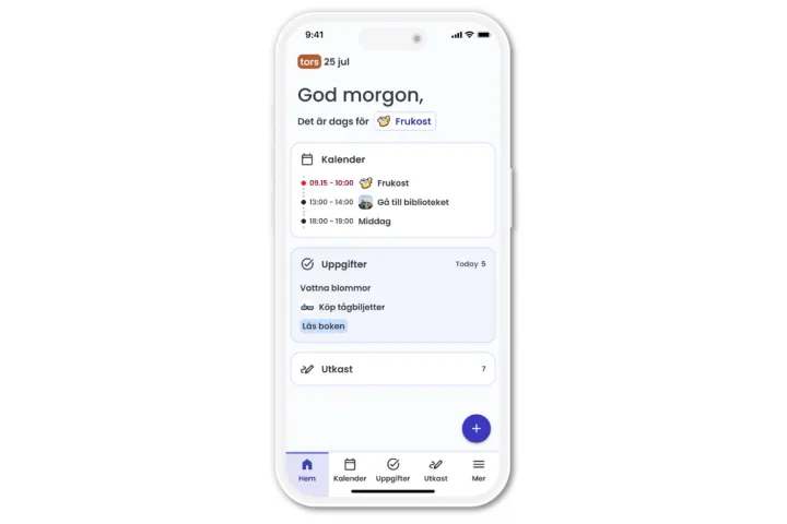 Handi Go startskärm