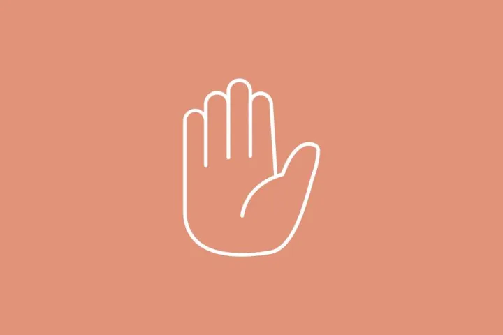 Stop hand icon