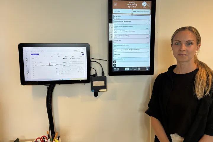 Personal framför MEMOplanner i personalrum