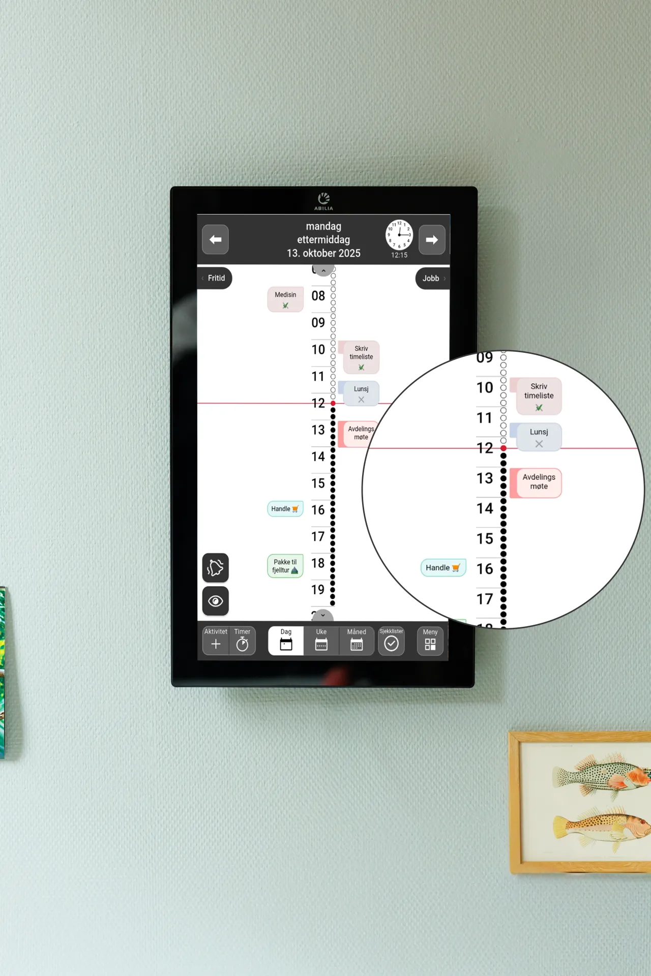 Memoplanner Large vegg NO